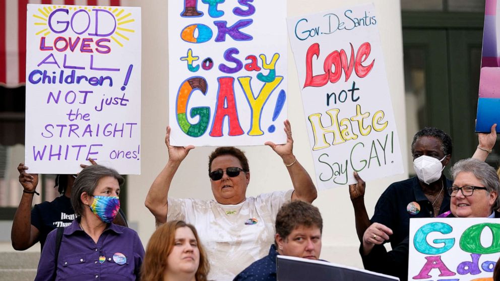 Protest in Florida for Don't Say Gay law