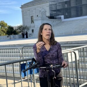 Linda Robertson outside the U.S. Supreme Court
